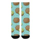 Kiwi blue background Crew Socks