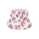 Pink lotus waterlily pattern Unisex Bucket Hat