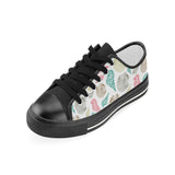 Colorful shell pattern Kids' Boys' Girls' Low Top Canvas Shoes Black