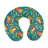 French fries red paper box pattern U-Shaped Travel Neck Pillow