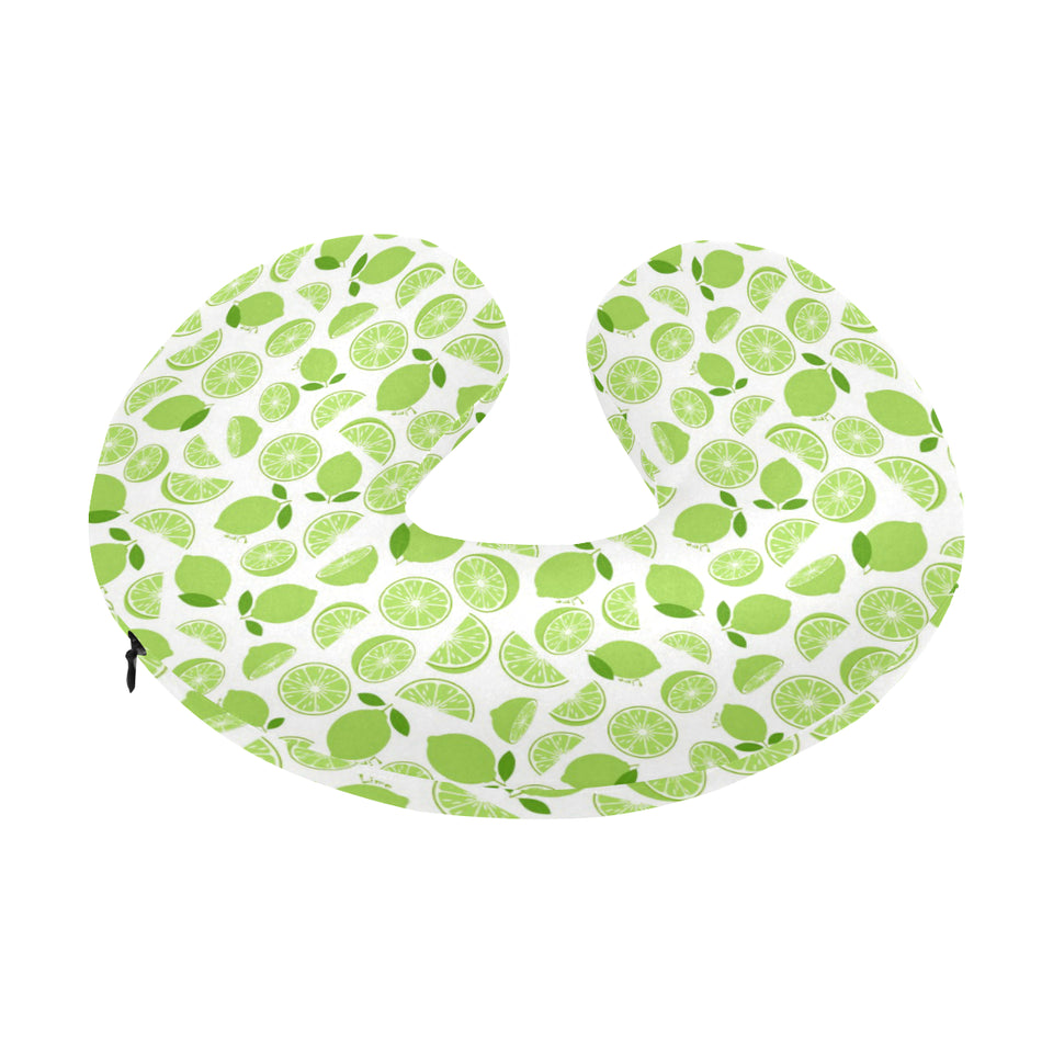 Lime design pattern U-Shaped Travel Neck Pillow