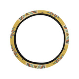 Camels ethnic motif pattern Car Steering Wheel Cover