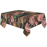 Horse head wild roses pattern Tablecloth