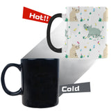 Cute Rhino pattern Morphing Mug Heat Changing Mug