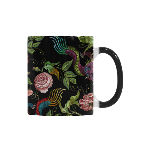 Dragons flower pattern Morphing Mug Heat Changing Mug