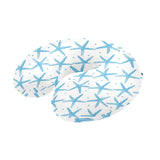 Watercolor starfish pattern U-Shaped Travel Neck Pillow