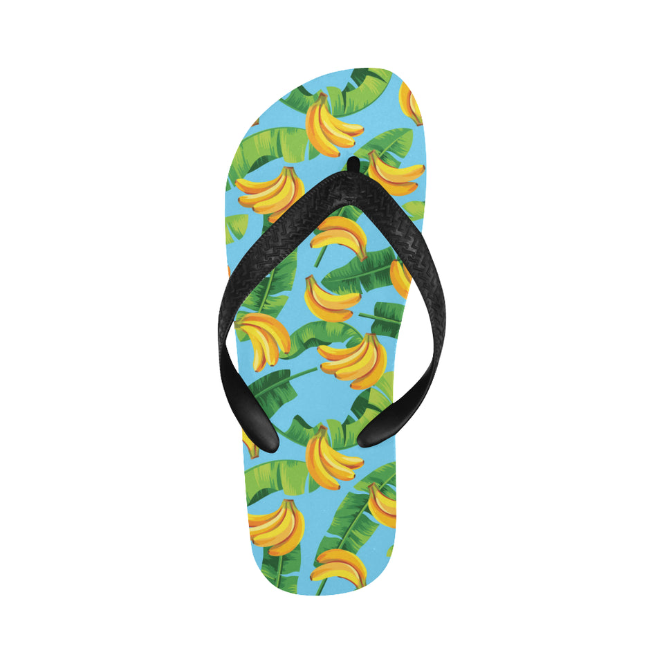 banana leaves banana design pattern Unisex Flip Flops