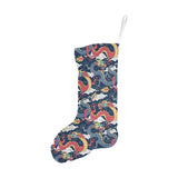 Blue red dragon cloud pattern Christmas Stocking