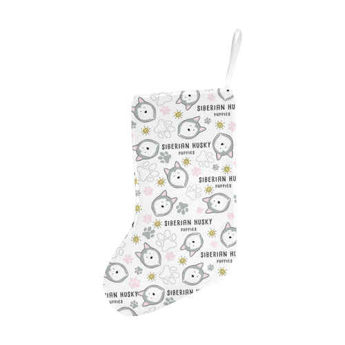 Siberian Husky design pattern Christmas Stocking