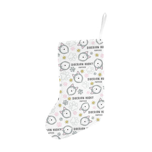 Siberian Husky design pattern Christmas Stocking