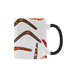 Boomerang Australian aboriginal ornament pattern Morphing Mug Heat Changing Mug