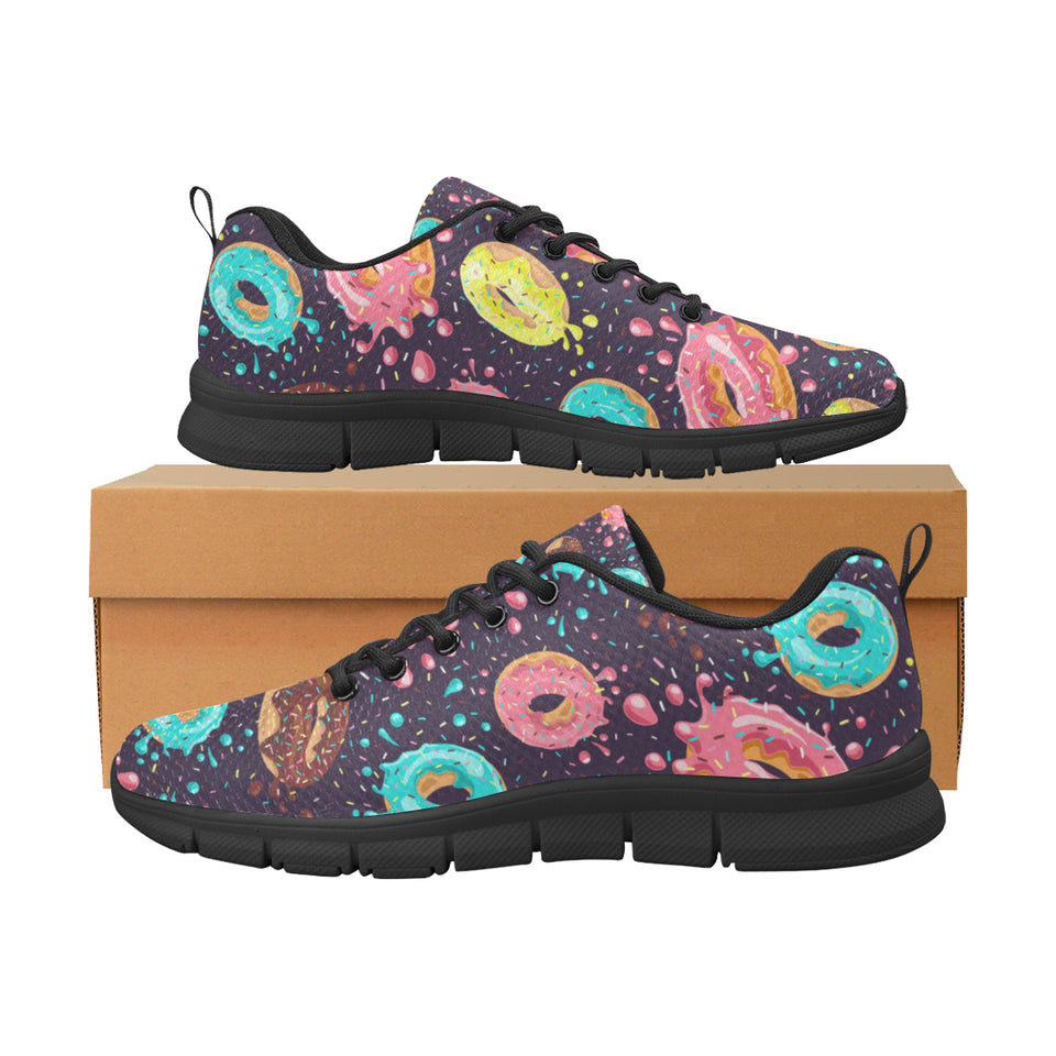 Colorful donut glaze pattern Women's Sneaker Shoes