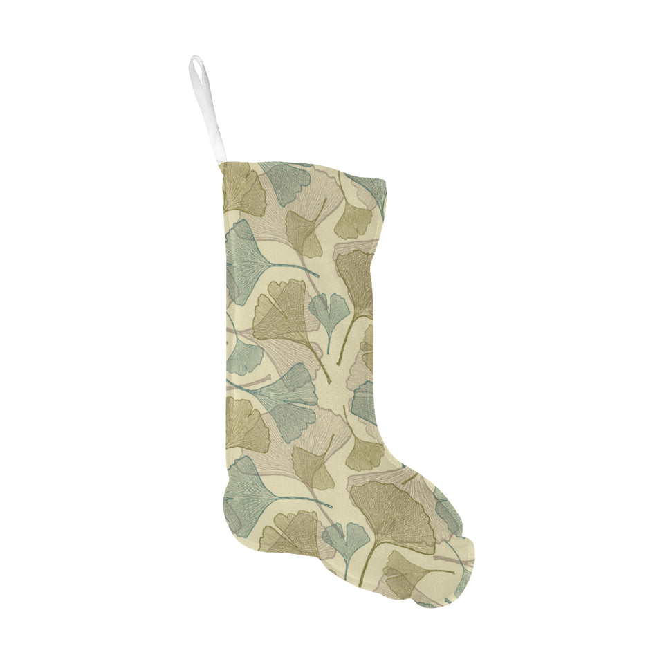 Ginkgo leaves design pattern Christmas Stocking