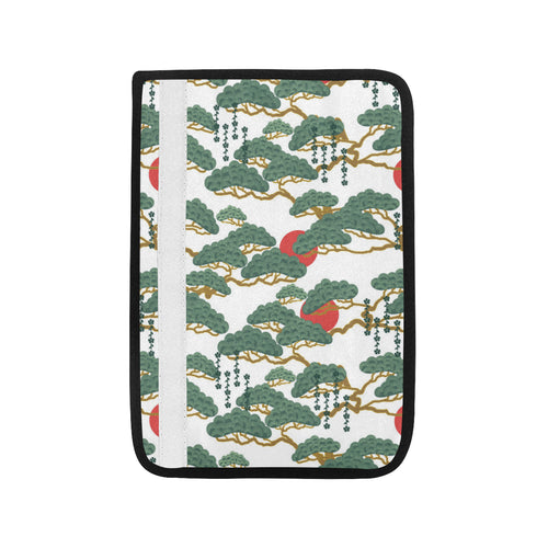Bonsai red sun japanese pattern Car Seat Belt Cover
