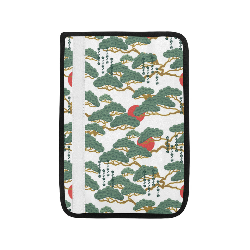 Bonsai red sun japanese pattern Car Seat Belt Cover