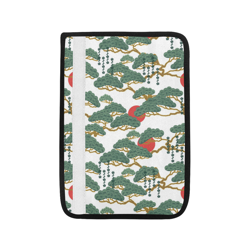 Bonsai red sun japanese pattern Car Seat Belt Cover