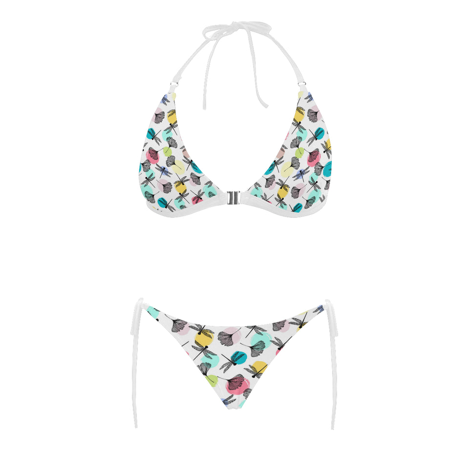 Dragonflies ginkgo leaves pattern Sexy Bikinis Two-Piece Swimsuits