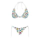 Dragonflies ginkgo leaves pattern Sexy Bikinis Two-Piece Swimsuits