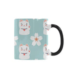 Maneki neko cat sakura Morphing Mug Heat Changing Mug