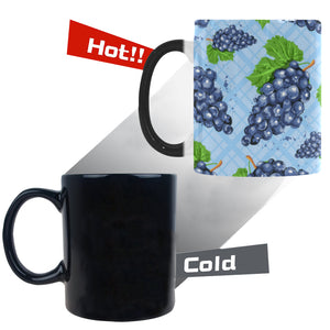 Watercolor grape pattern Morphing Mug Heat Changing Mug