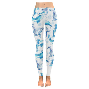 Watercolor dolphin pattern Women's Legging Fulfilled In US