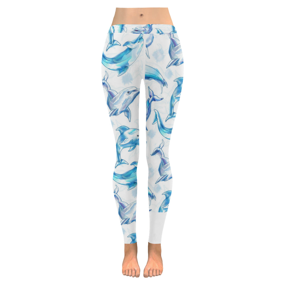 Watercolor dolphin pattern Women's Legging Fulfilled In US