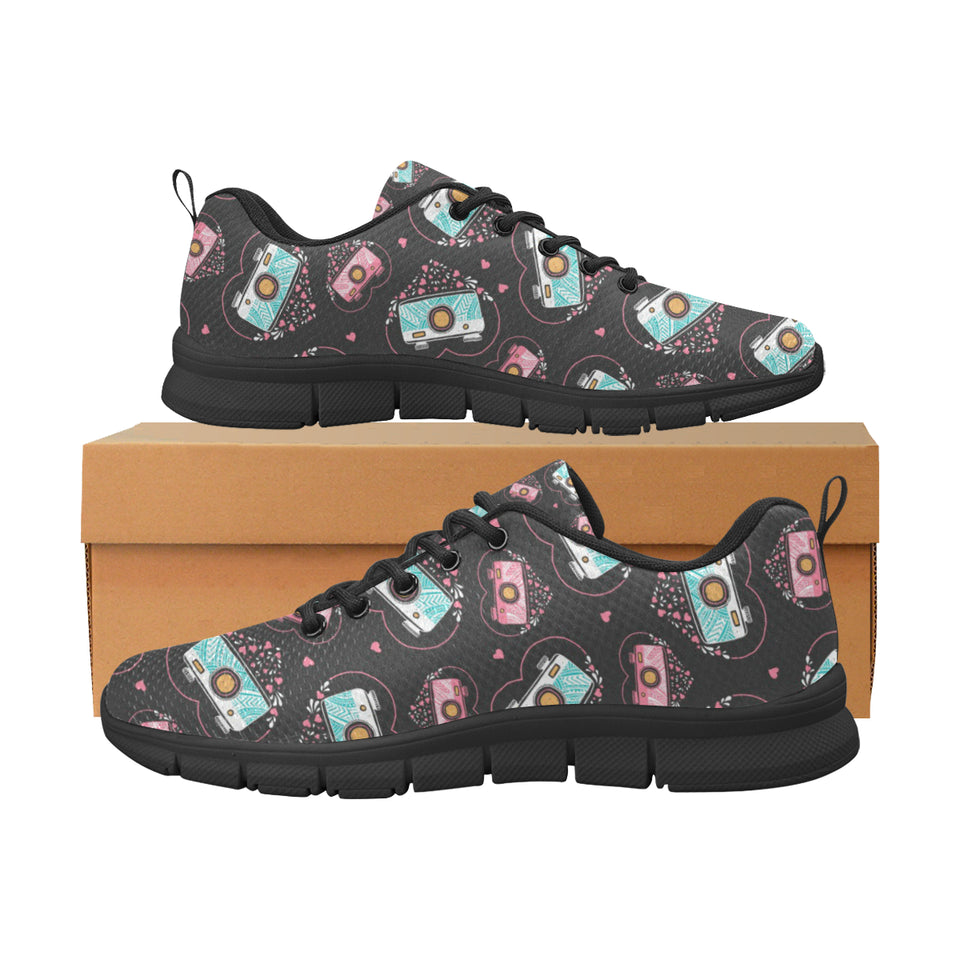 Camera Pattern Print Design 04 Women's Sneaker Shoes