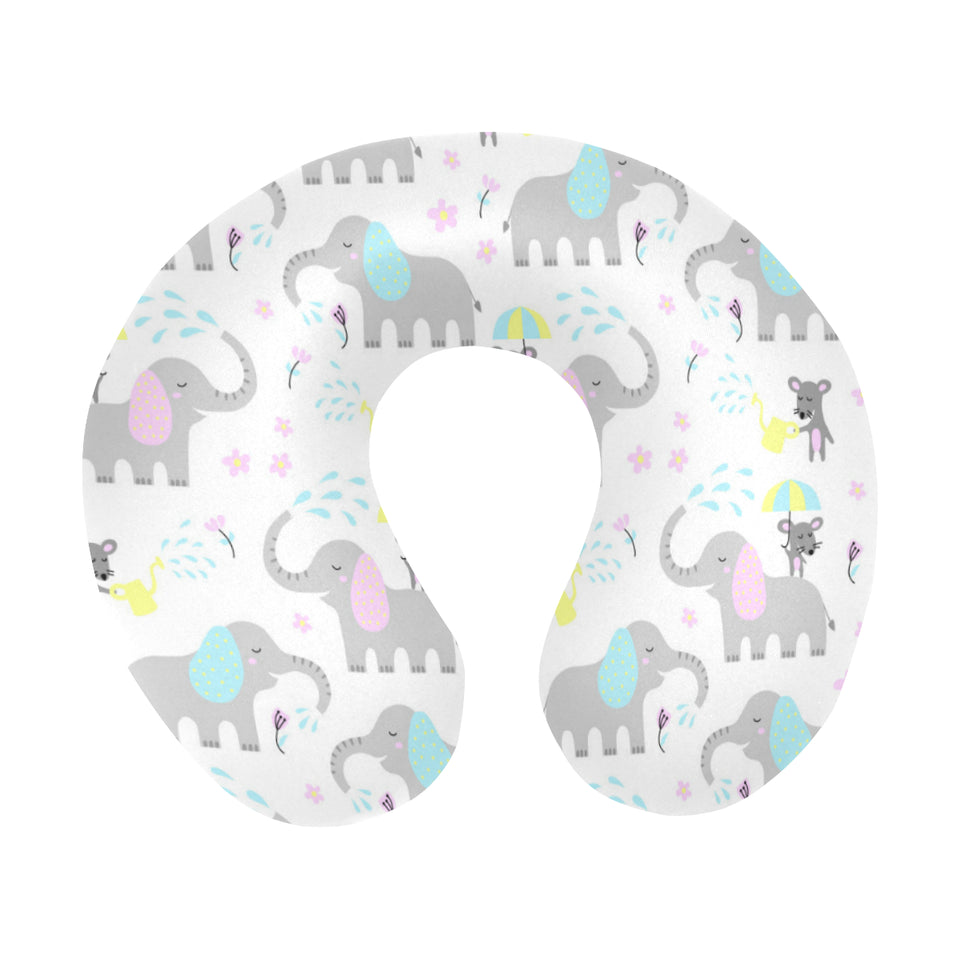 Cute elephant mouse pattern U-Shaped Travel Neck Pillow