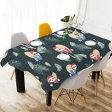 Cute sloths sleeping christmas ball santa hat patt Tablecloth