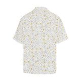 Christmas tree Christmas element Silver gold patte Men's All Over Print Hawaiian Shirt