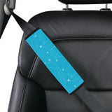 Airplane destinations blue background Car Seat Belt Cover