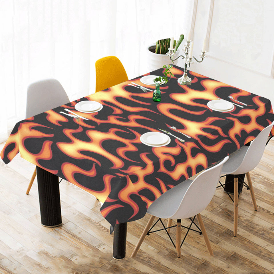 Fire flame dark pattern Tablecloth