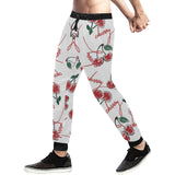 Hand drawn cherry pattern Unisex Casual Sweatpants