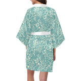 Classic Hand drawn Grape pattern Women's Short Kimono Robe