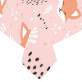 Cute fox pattern pink background Tablecloth