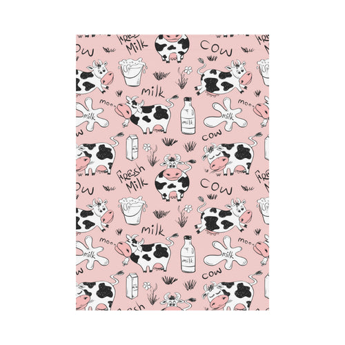 Cows milk product pink background House Flag Garden Flag