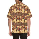Camel polynesian tribal design pattern Men's All Over Print Hawaiian Shirt