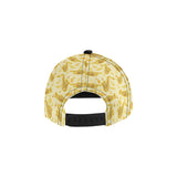 Saxophone cornet pattern yellow background All Over Print Snapback Cap