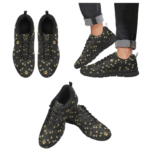 Dog Paws Pattern Print Design 05 Men's Breathable Sneakers ( Model 055)
