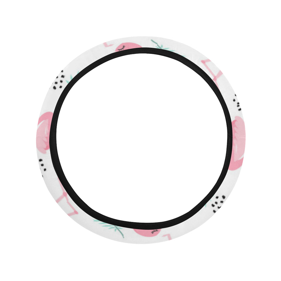 Cute flamingo pattern Car Steering Wheel Cover