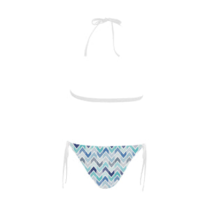 zigzag  chevron blue pattern Sexy Bikinis Two-Piece Swimsuits