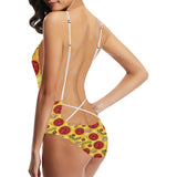 Pizza texture pattern Women's One-Piece Swimsuit