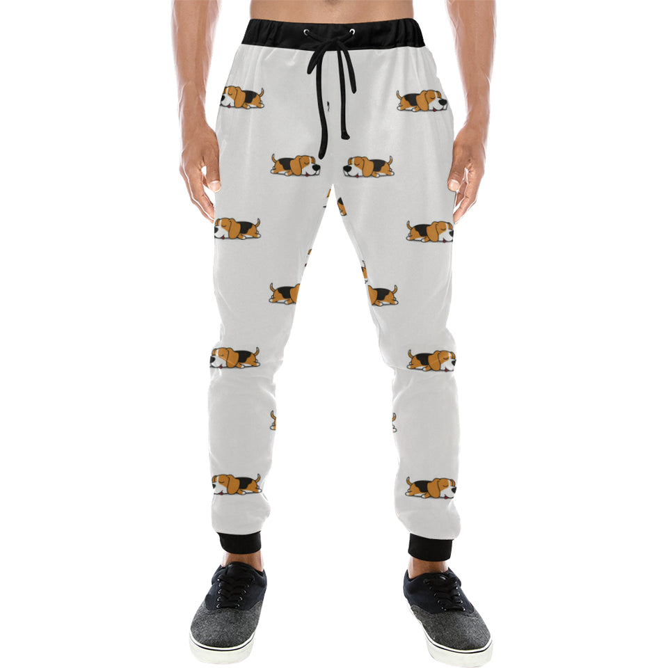 Cute beagle dog sleeping pattern Unisex Casual Sweatpants