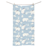 Cute polar bears Christmas decoration pattern Bath Towel