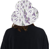 lavender flower design pattern Unisex Bucket Hat