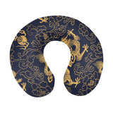 Gold dragon pattern U-Shaped Travel Neck Pillow