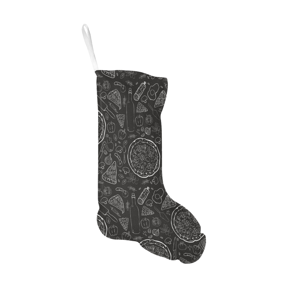 Pizza pattern Christmas Stocking