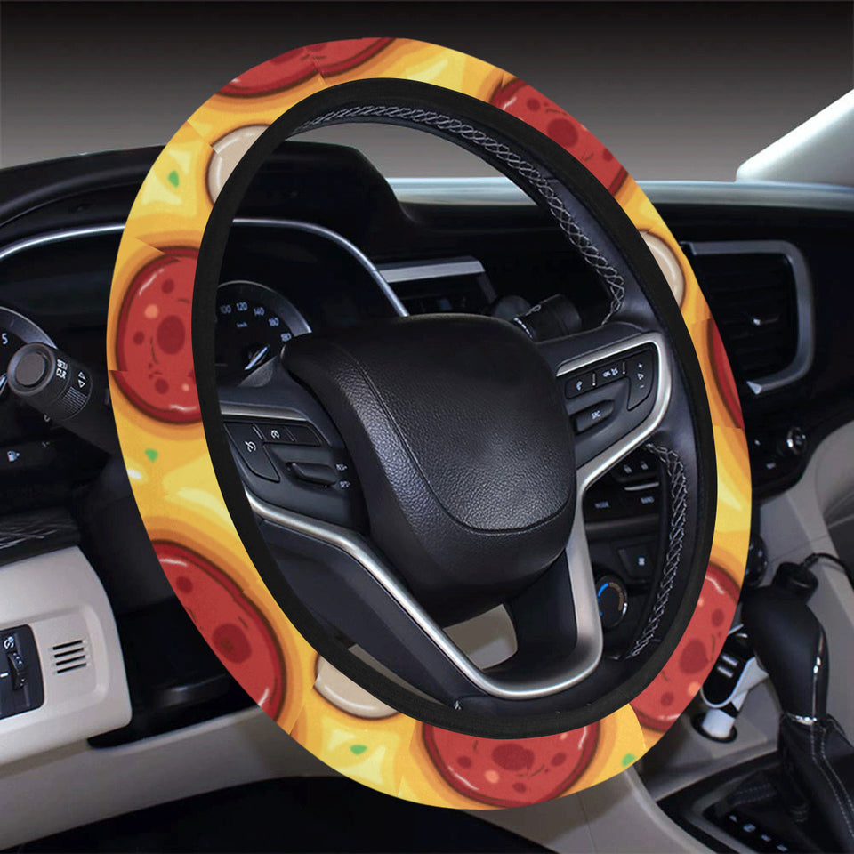 Pizza texture pattern Car Steering Wheel Cover