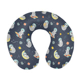 Cute sloth astronaut star planet rocket pattern U-Shaped Travel Neck Pillow