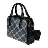 nautical steering wheel rope pattern Shoulder Handbag